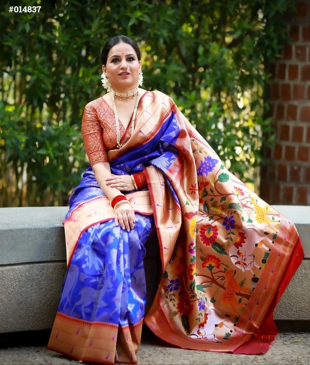 Semi Banaras Paithani Saree with Blouse