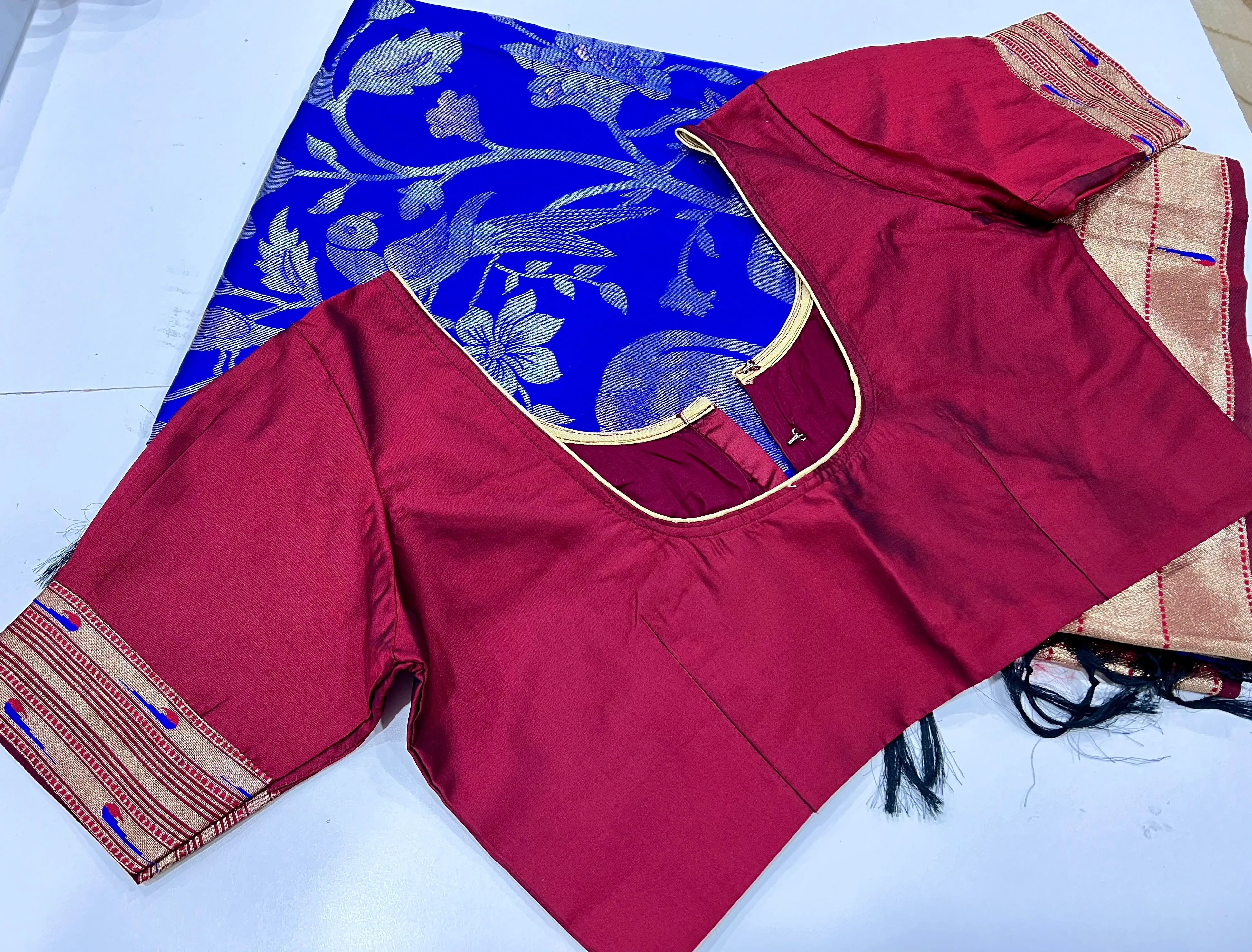 Semi Banaras Paithani Saree with Blouse