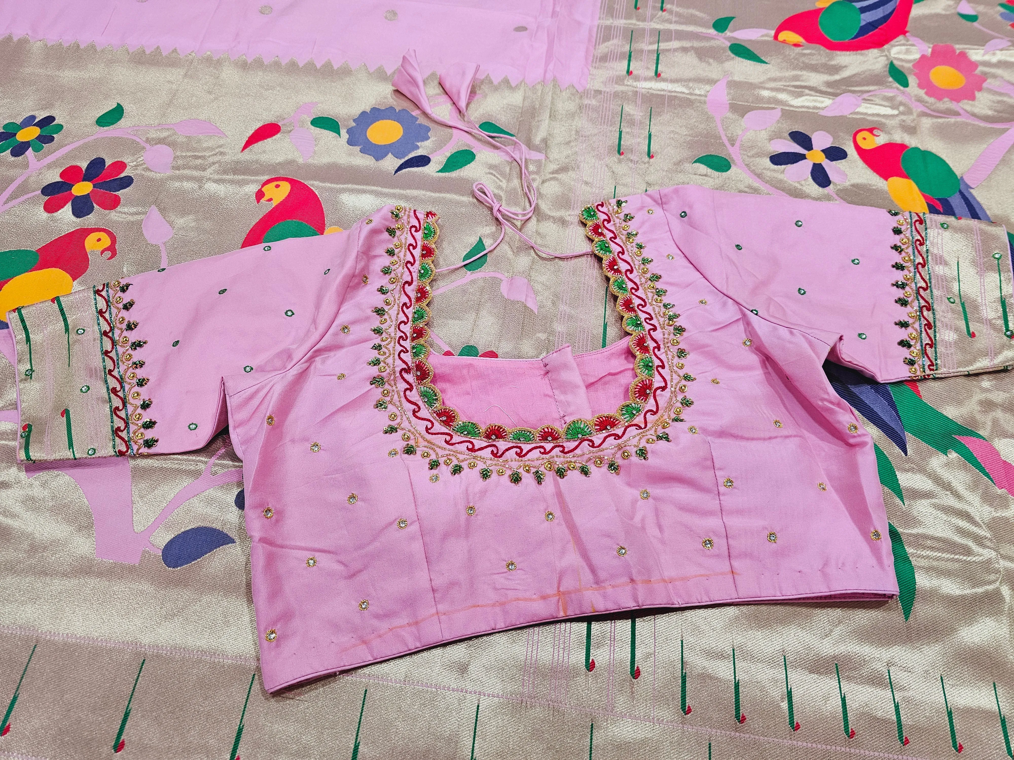 Semi Banaras Paithani saree