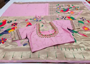 Semi Banaras Paithani saree