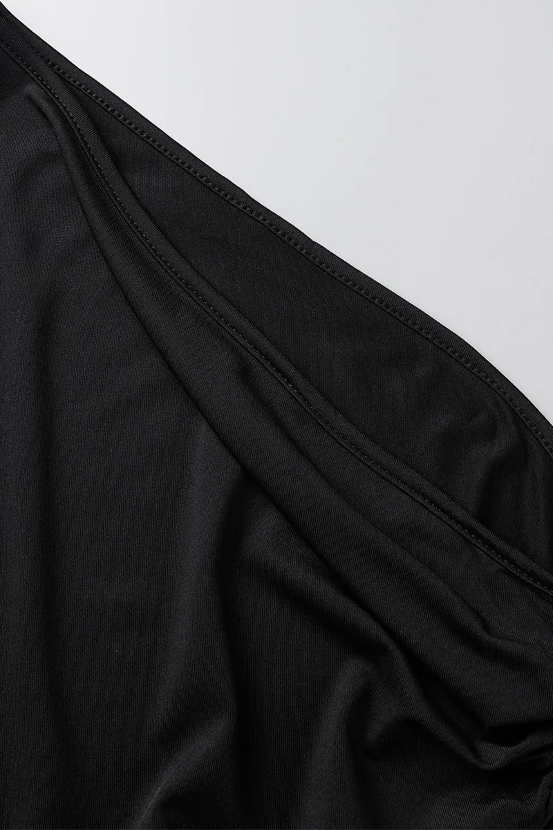 Sexy Solid Patchwork One Shoulder Pencil Skirt Dresses£¨5 colors£©