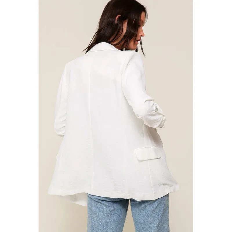 Shine Bright Oversized Blazer - Ivory