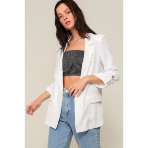 Shine Bright Oversized Blazer - Ivory
