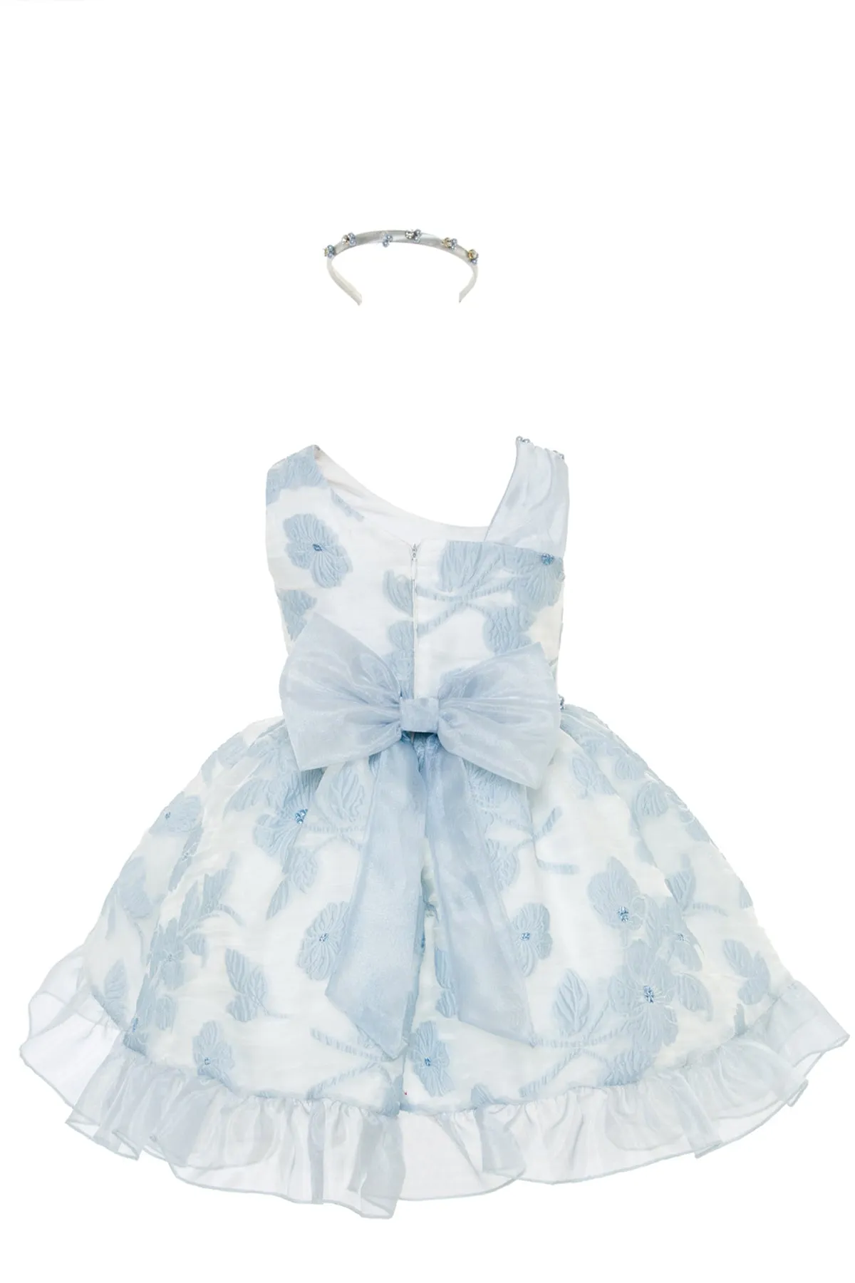 Shoulder Strap Knee Length Flower Girl Dress