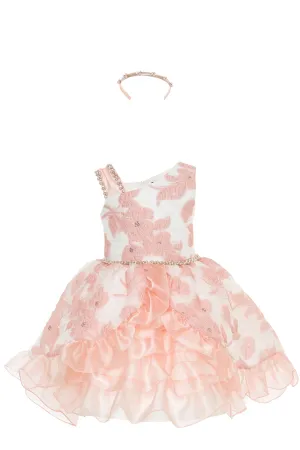 Shoulder Strap Knee Length Flower Girl Dress