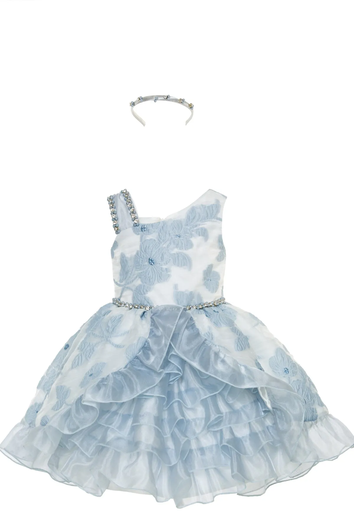 Shoulder Strap Knee Length Flower Girl Dress