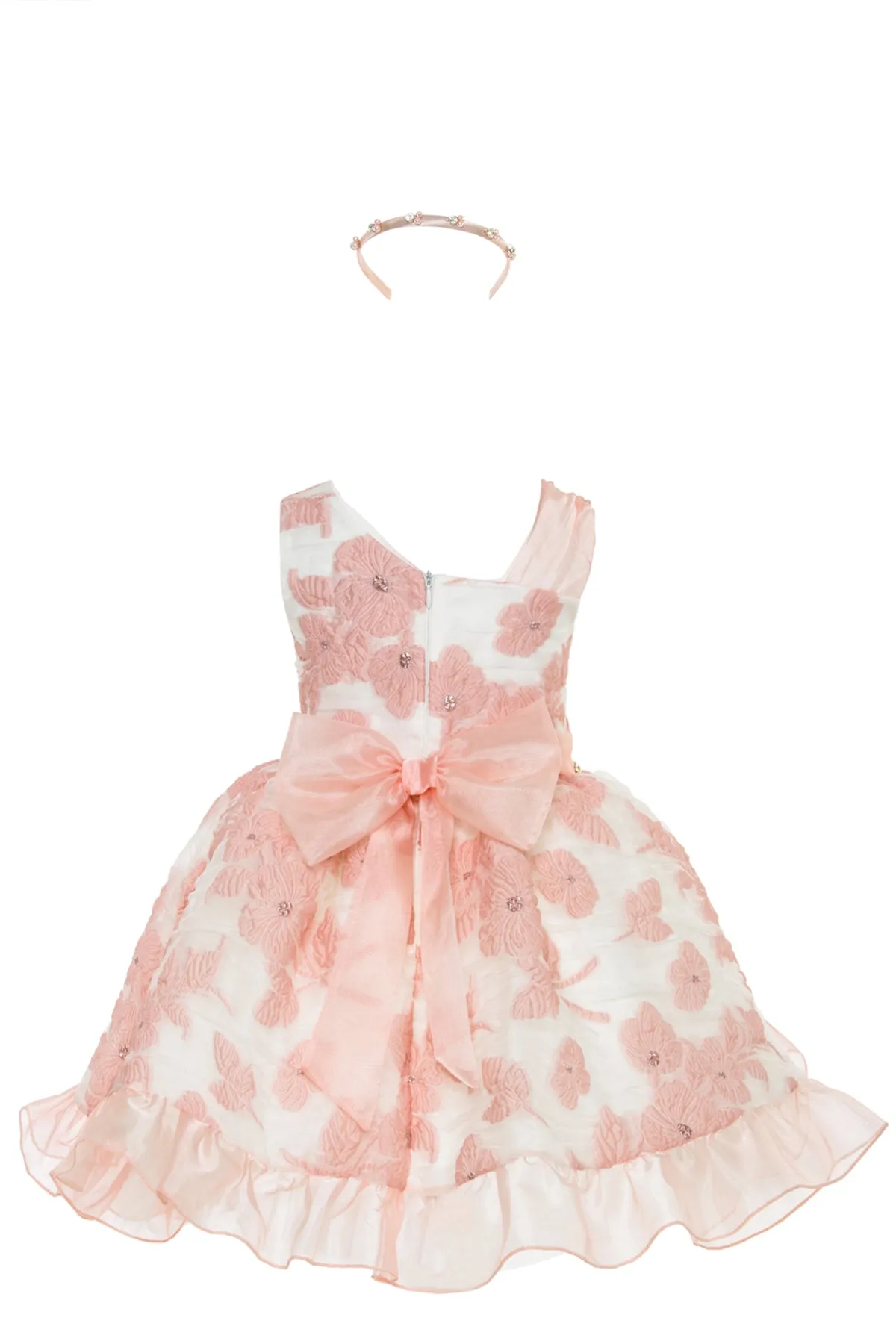 Shoulder Strap Knee Length Flower Girl Dress