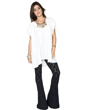 Show Me Your Mumu Bam Bam Bells in Flower Stretch Black