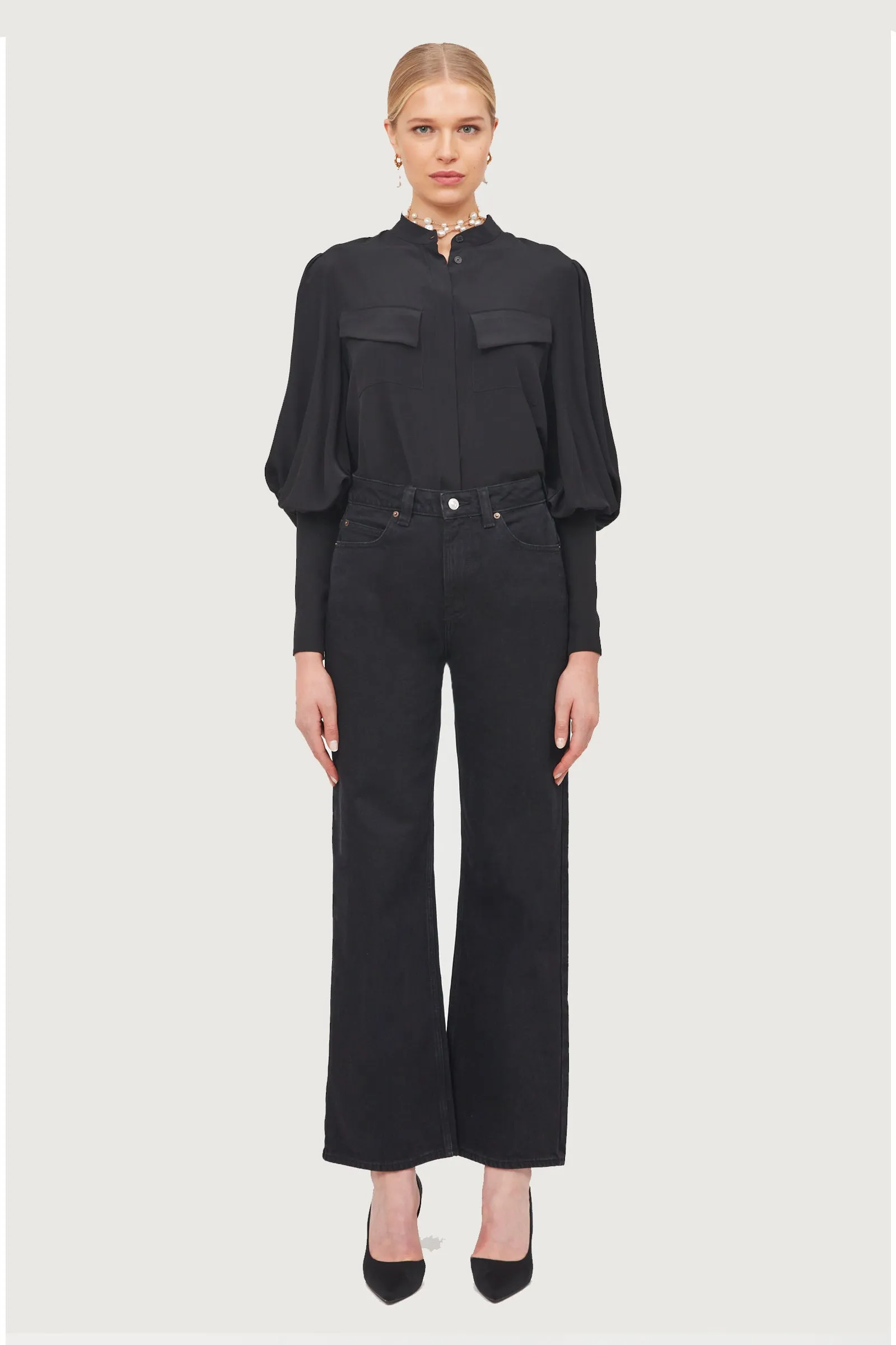 Signature Blouse with Elongated Cuffs