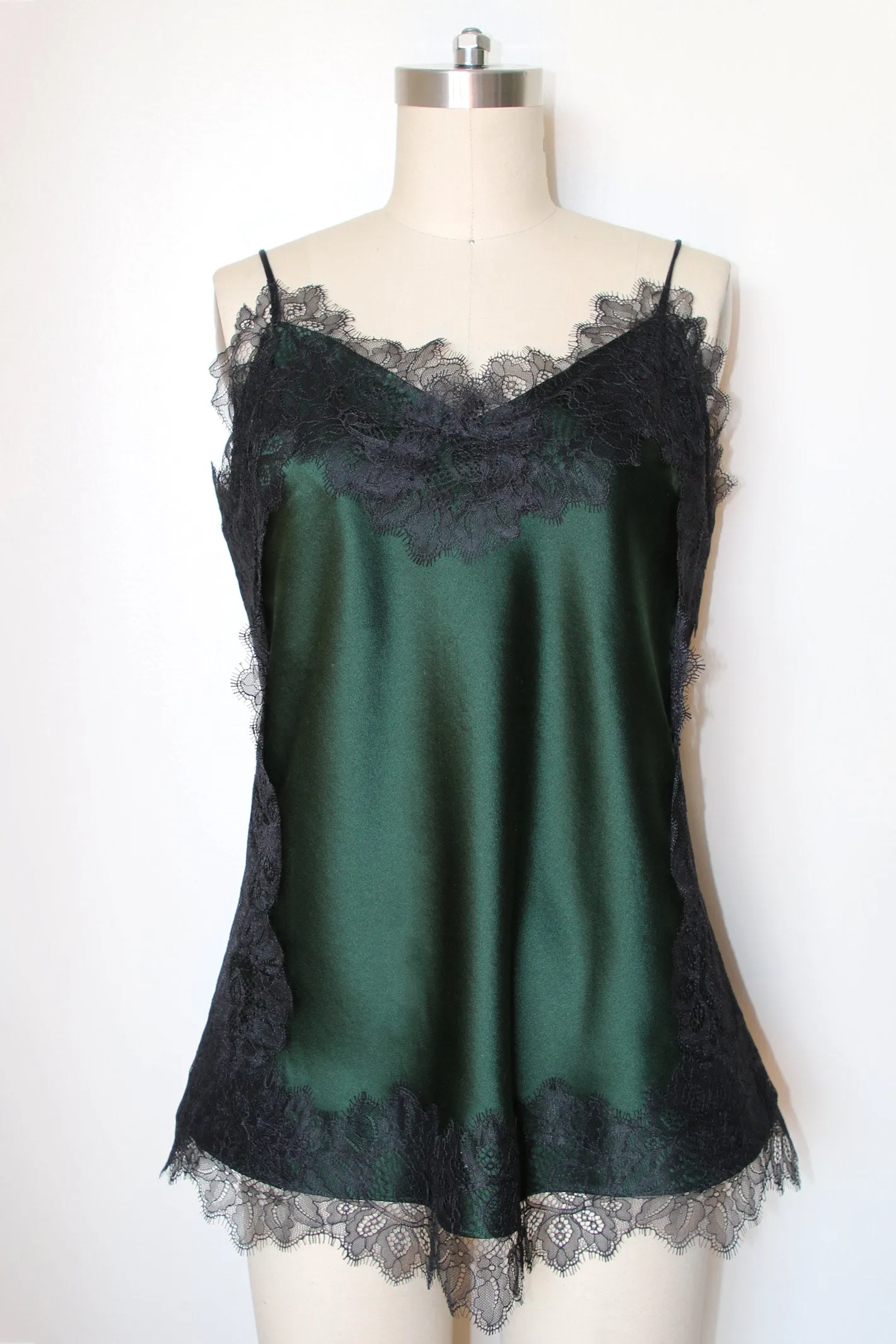 Silk Camisole with Lace Detail