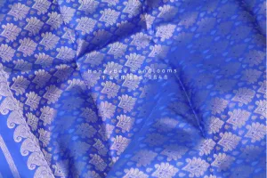 Silver zari Pattu Sarees online,South Indian Sarees,Pure Silk Sarees,Kanjivaram Saree,kanchi pattu saree,Zari saree,blue  saree - NIHIRA