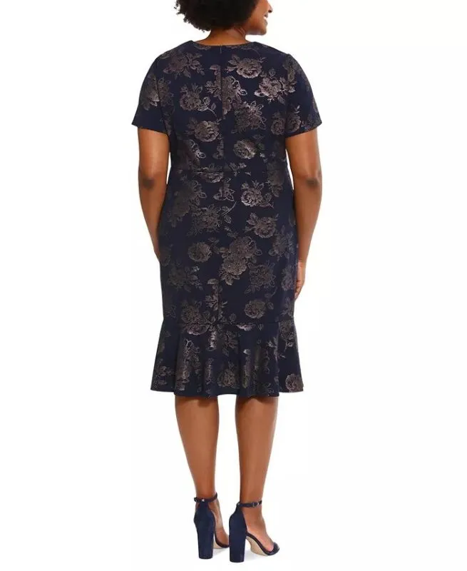 Size 20W London Times Navy/Rose Mother of Bride Dress