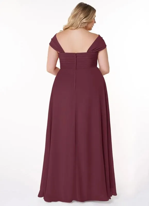 Size 28 Azazie Kaitlynn Cabernet Bridesmaid Dress