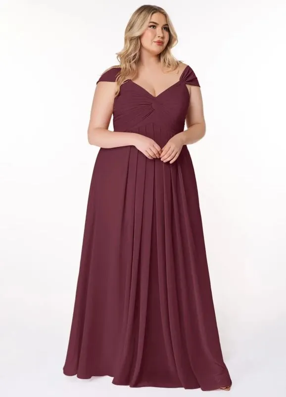 Size 28 Azazie Kaitlynn Cabernet Bridesmaid Dress