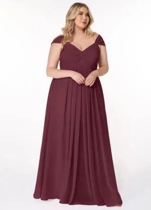 Size 28 Azazie Kaitlynn Cabernet Bridesmaid Dress