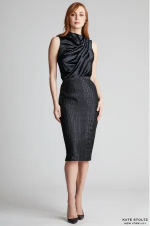Size 4 Snakeskin Jacquard Pencil Skirt