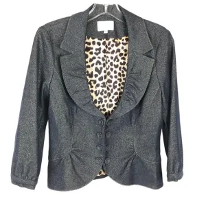 Size 6 Alberto Makali Metallic Sheen Blazer Jacket
