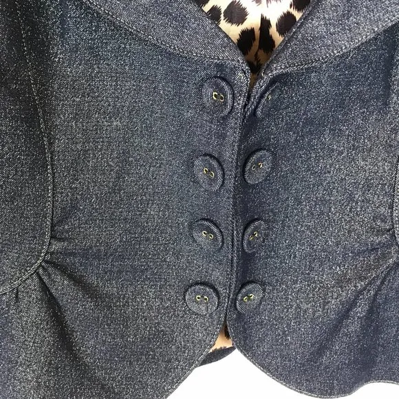 Size 6 Alberto Makali Metallic Sheen Blazer Jacket
