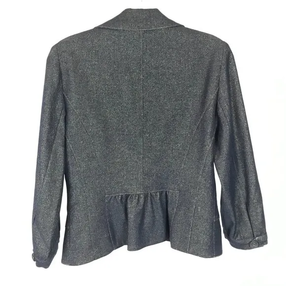 Size 6 Alberto Makali Metallic Sheen Blazer Jacket