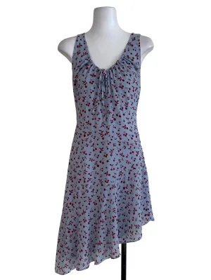 Sky Blue Floral Sheath Dress