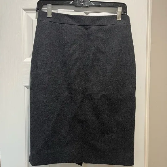 Slate grey 100% wool J.Crew pencil skirt