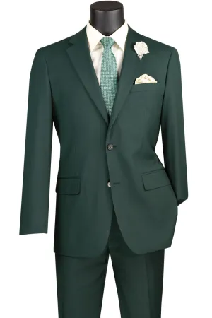 Slim Fit 2 Piece 2 Button Suit (Hunter Green) SC900-12