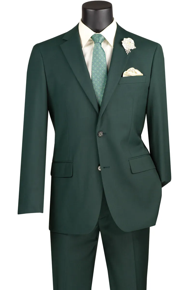 Slim Fit 2 Piece 2 Button Suit (Hunter Green) SC900-12