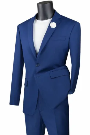 Slim Fit 2 Piece 2 Button Suit (Twilight Blue) SC900-12