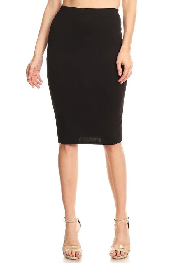 Solid Pencil Skirt