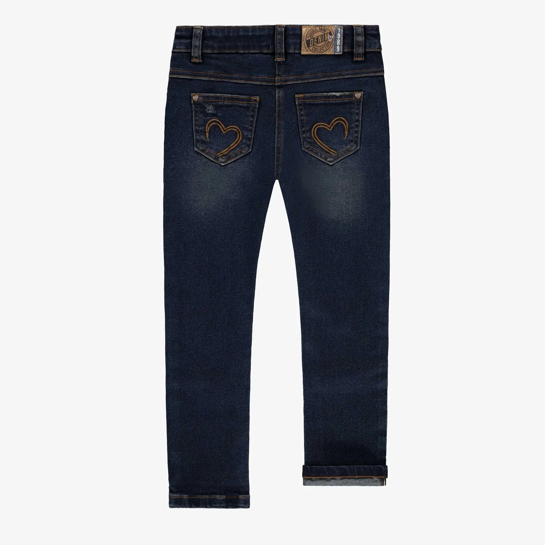 Souris Mini Faded Denim Pants w. Visible Seams- Child