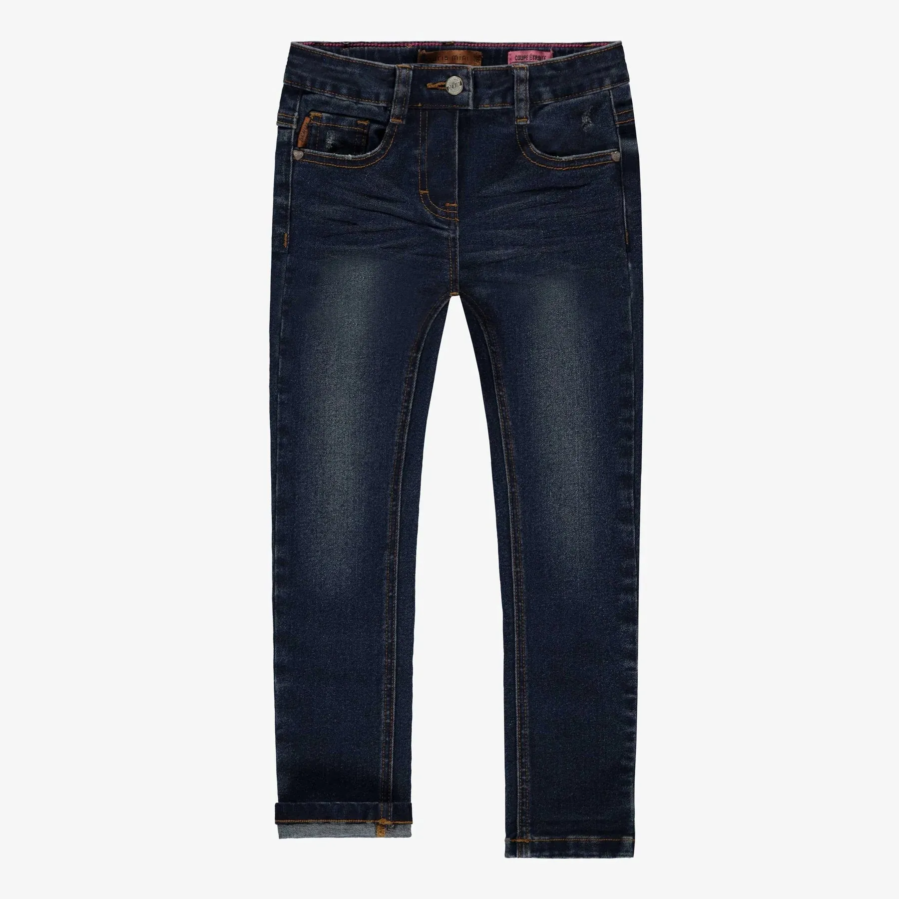Souris Mini Faded Denim Pants w. Visible Seams- Child