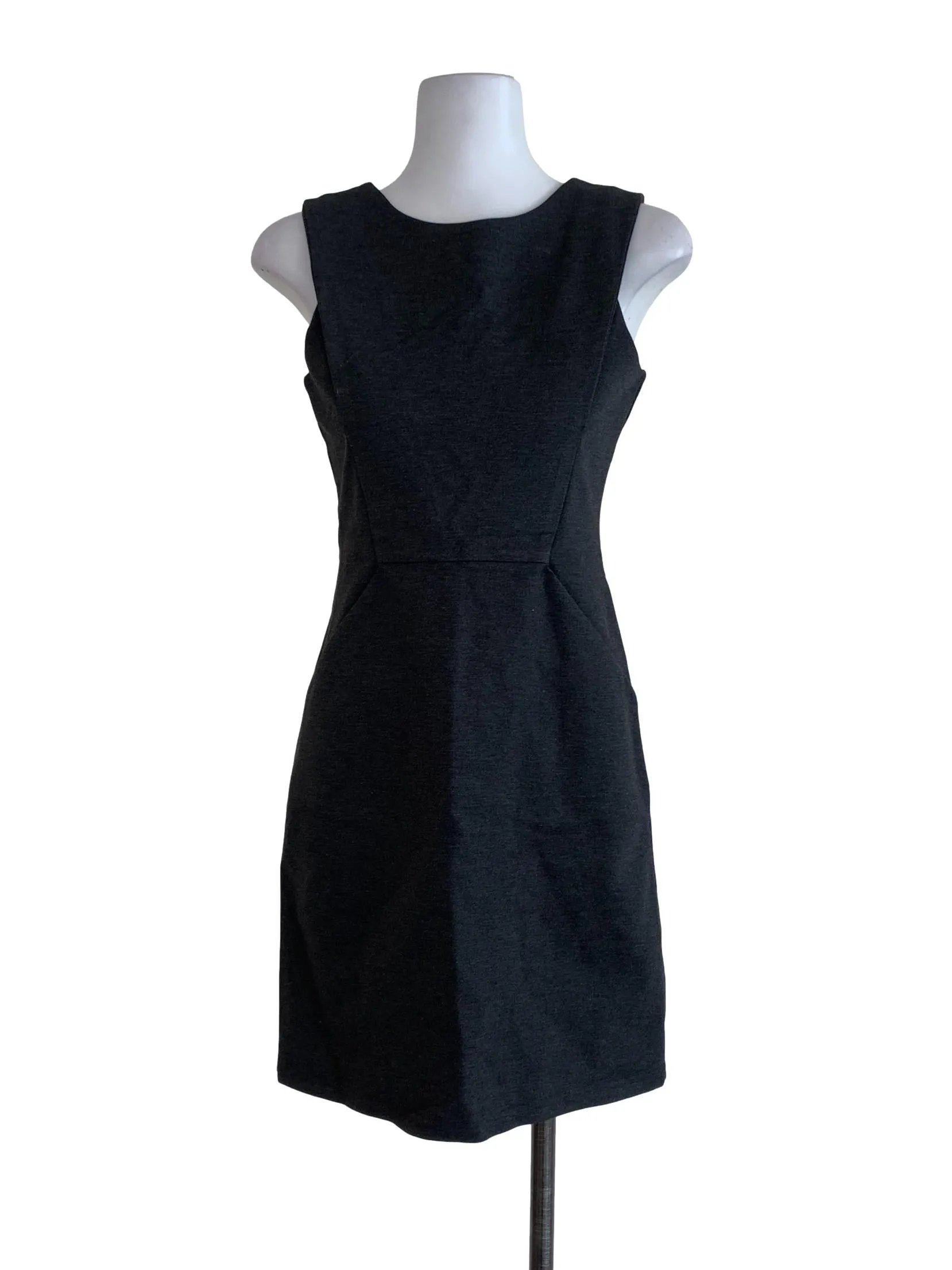 Stone Grey Plain Sheath Dress