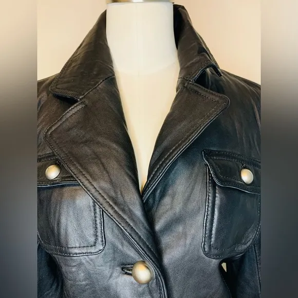 Studio Y Black LeatherNWT Women’s Jacket/Blazer size Small!