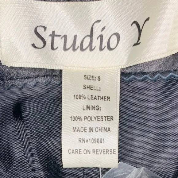 Studio Y Black LeatherNWT Women’s Jacket/Blazer size Small!