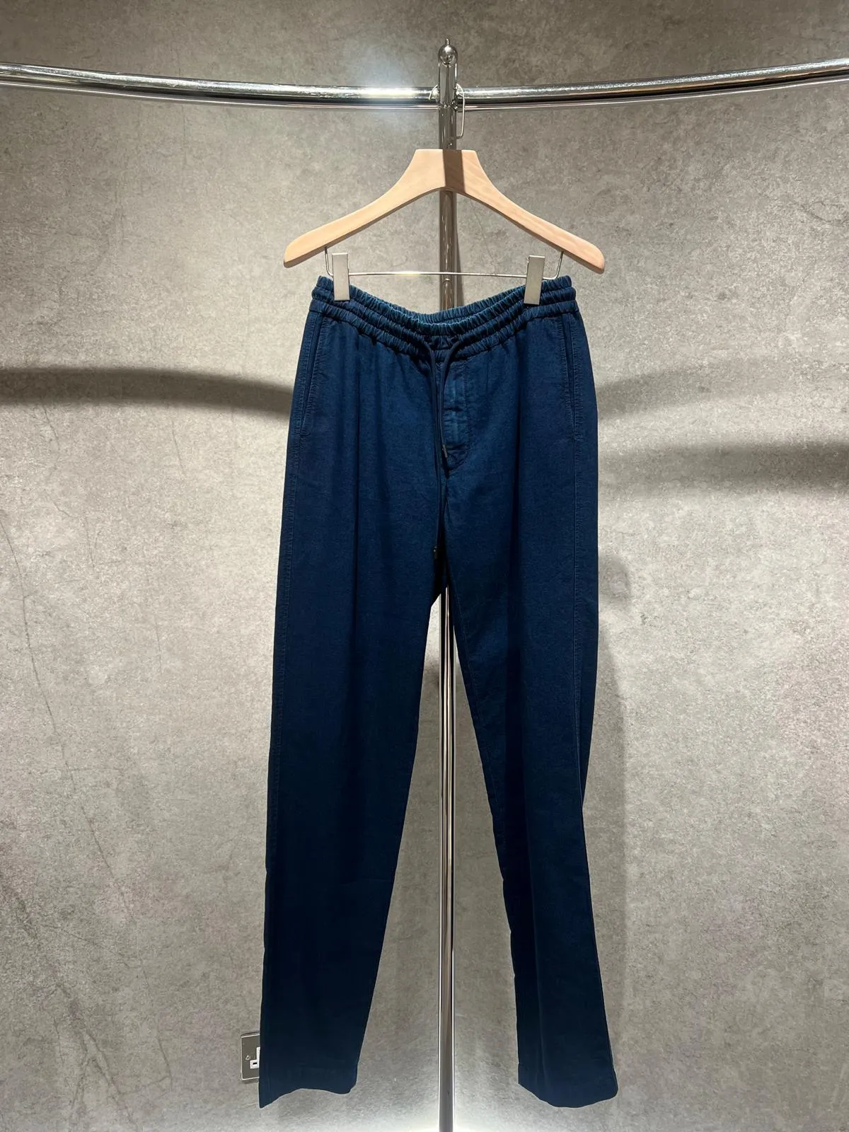 Summer Mindset Cotton Pants - Mid Blue
