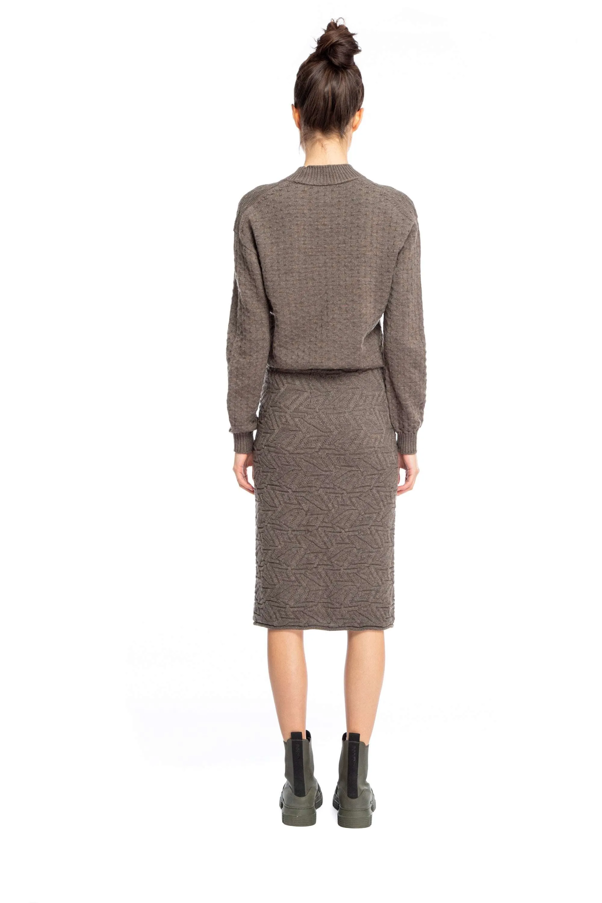 Sun Merino Wool Knit Skirt