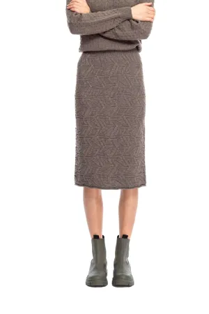 Sun Merino Wool Knit Skirt