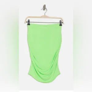 Sundry Womens Ruched Mini Green Pencil Skirt Size 2 (XS) NWT