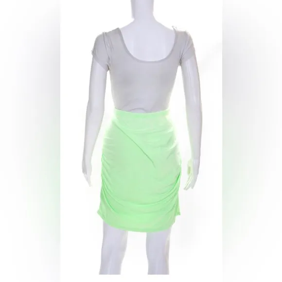 Sundry Womens Ruched Mini Green Pencil Skirt Size 2 (XS) NWT
