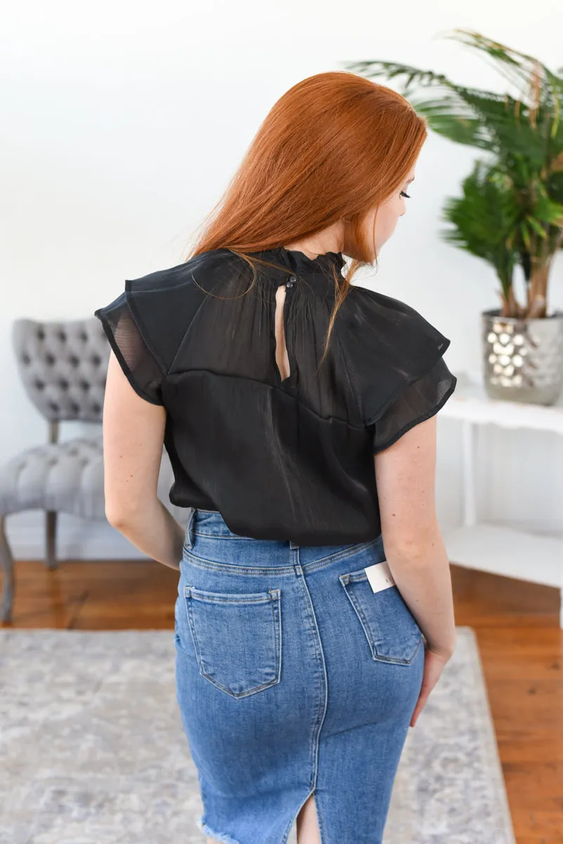 Sydney Fray Hem Midi Skirt