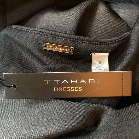 T Tahari Women’s Black Sleeveless Scuba Dress