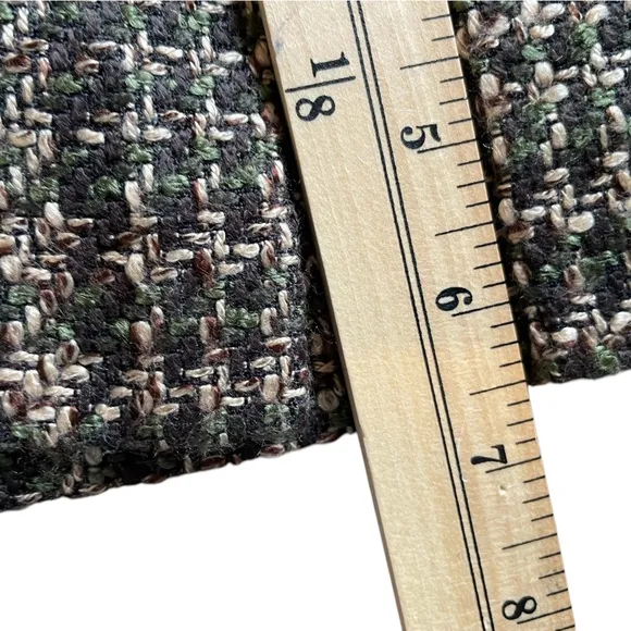 TAHARI ASL Brown/Green Boucle Woven Pencil Skirt - Size 14