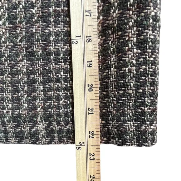 TAHARI ASL Brown/Green Boucle Woven Pencil Skirt - Size 14