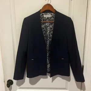 Tahari ASL Navy Jacket Blazer Petite