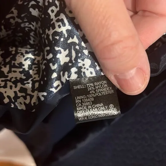 Tahari ASL Navy Jacket Blazer Petite