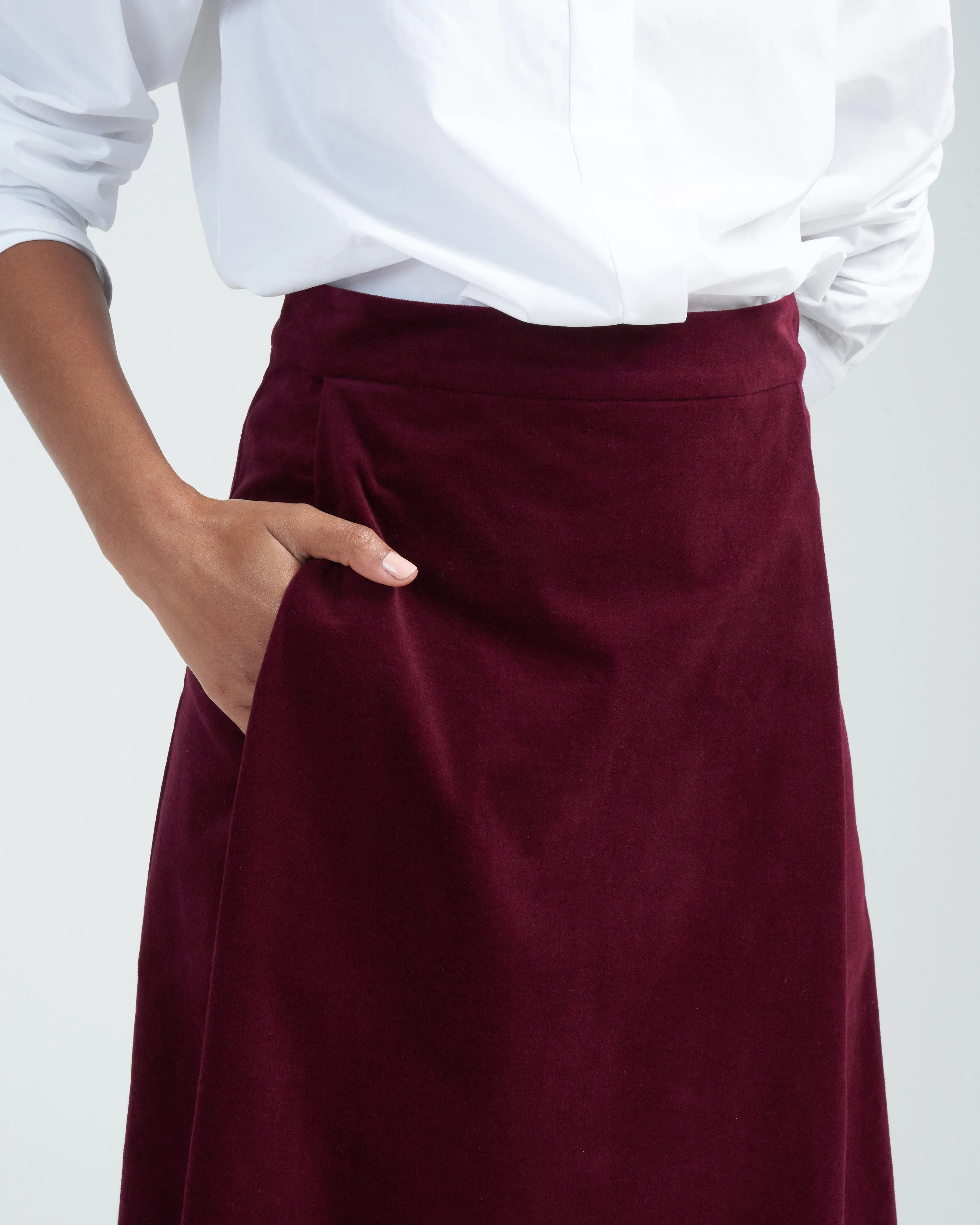 tailored skirt - raspberry bordeaux