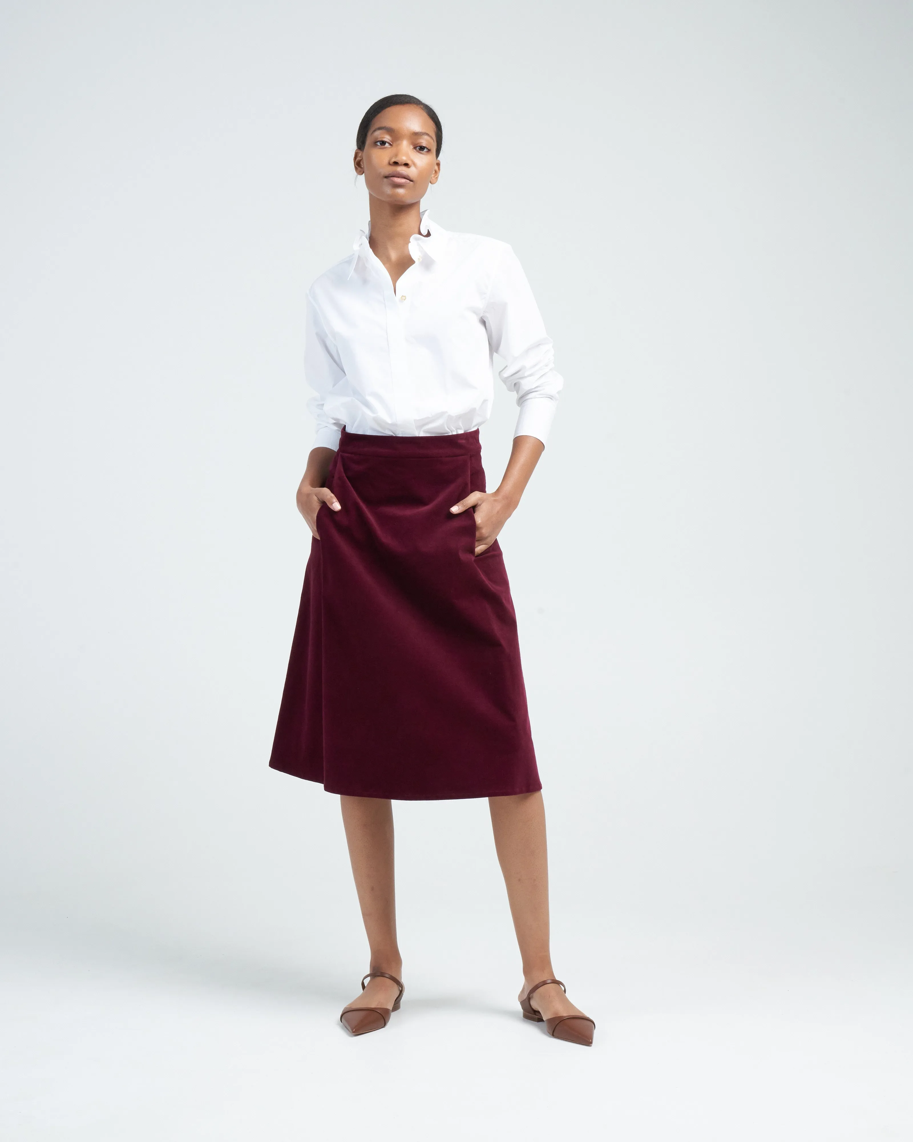 tailored skirt - raspberry bordeaux