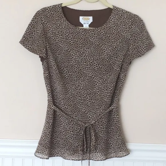 Talbots Animal Print Skirt and Top