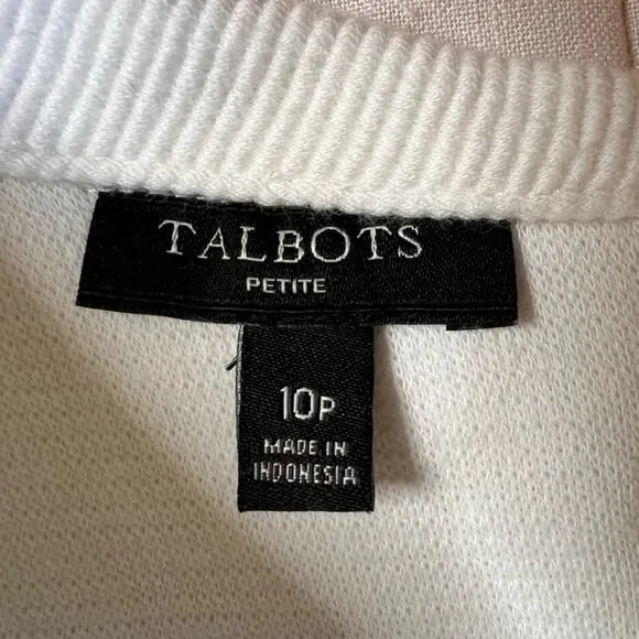 Talbots Blue &amp; White Preppy Nautical Striped Ombre Sheath Dress - 10 Petite