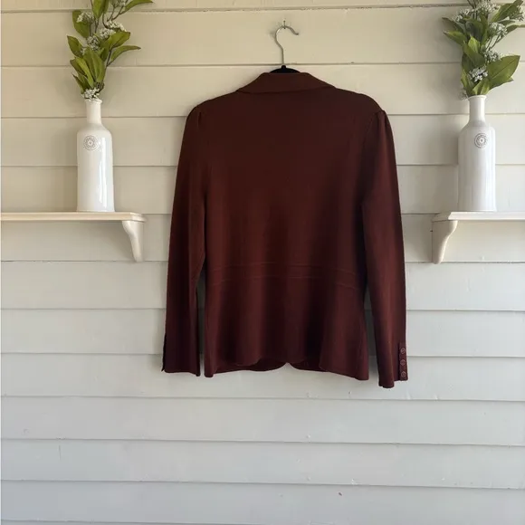 Talbots Pure Merino Wool Sweater Blazer Jacket Size Medium